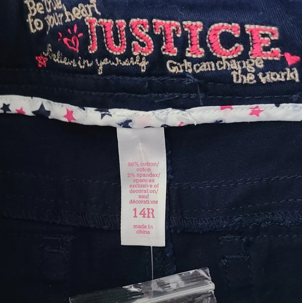NWT Justice blue girls pants size 14 - Picture 6 of 10
